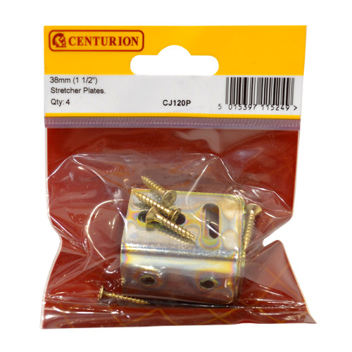 38 x 28mm ZP Stretcher Plate (Pack of 4)
