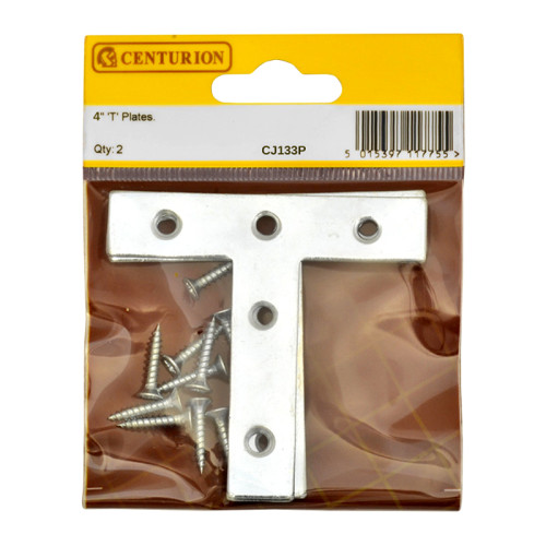 100mm (4") ZP Tee Plate (Pack of 2)