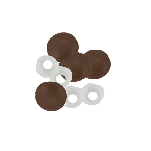 Brown Plastic Dome Screw Cover