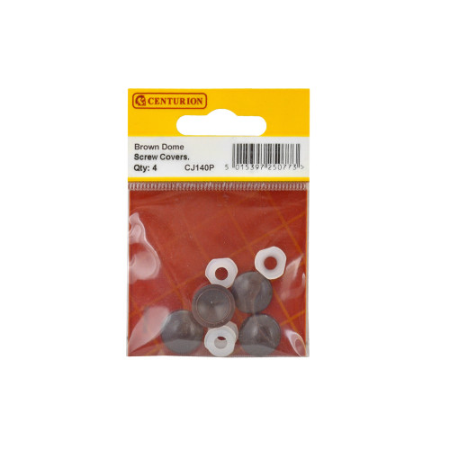 Brown Plastic Dome Screw Cover (Pack of 4)
