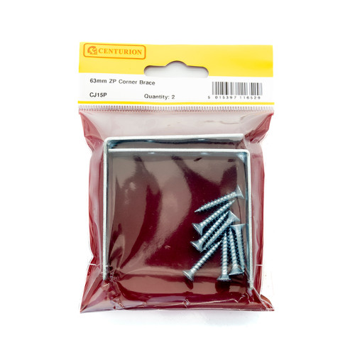 63mm ZP Corner Brace (Pack of 2)