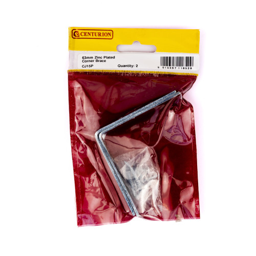 63mm ZP Corner Brace (Pack of 2)