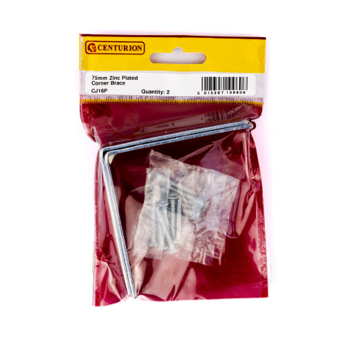 75mm ZP Corner Brace (Pack of 2)
