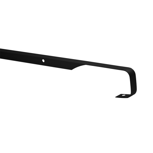 40mm Black Bullnose Straight Worktop Trim 6mm Rad