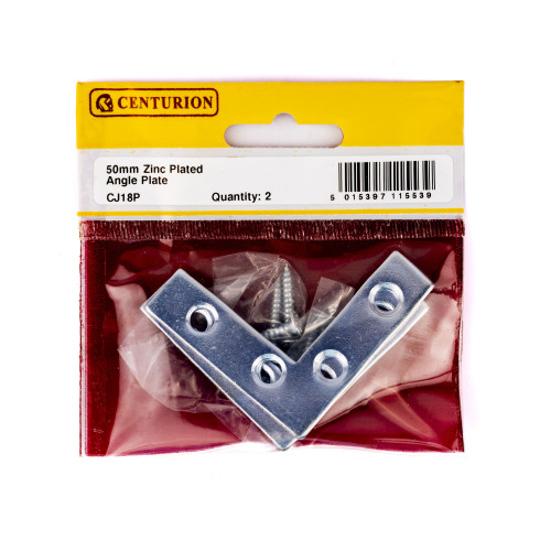 50mm ZP Angle Plate (Pack of 2)