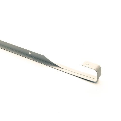 30mm Bullnose Straight Worktop Trim - 6mm Radius - Matt Silver