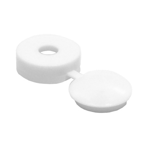 White Hinged Screw Covers