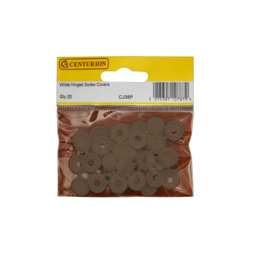 Brown Hinged Screw Covers (Pack of 20)