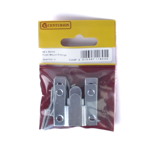 36 x 35mm ZP Flush Mount Fittings (Pack of 4)