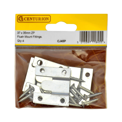 36 x 35mm ZP Flush Mount Fittings (Pack of 4)