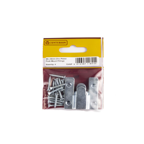 36 x 35mm ZP Flush Mount Fittings (Pack of 4)