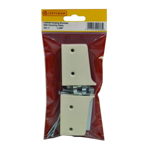 Nylon Cabinet Hanging Bracket With Mounting Plate (Pack of 2)