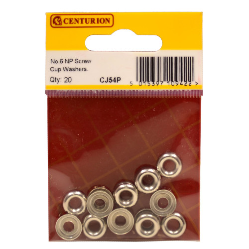 No 6 NP Screw Cup Washers (Pack of 20)