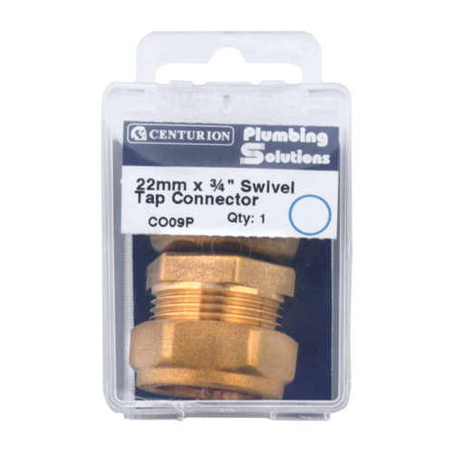 22mm x 3/4" BSP Compression Straight Tap Connector