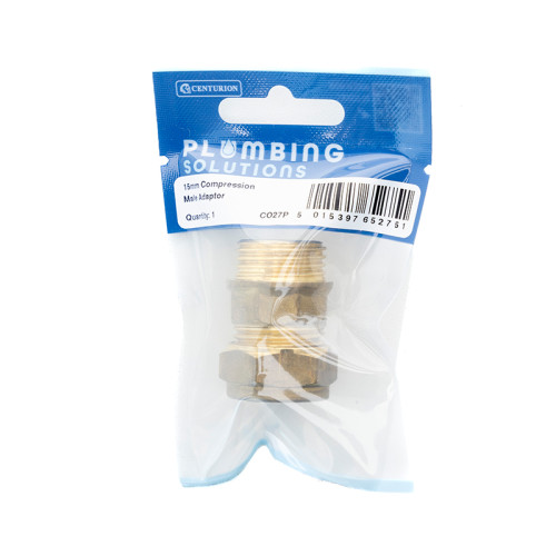 15mm x 1/2 Thread Compression Male Coupling