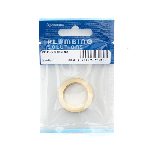 1/2" Brass Flanged Back Nut