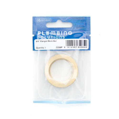 3/4" Brass Flanged Back Nut