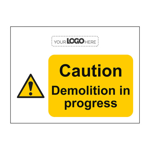 Construction Sign: Caution Demolition in progress - CRX (600 x 400mm)
