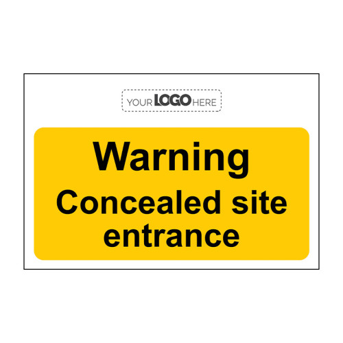 Construction Sign: Warning Concealed site entrance - CRX (600 x 400mm)