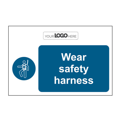 Construction Sign: Wear safety harness - CRX (600 x 400mm)