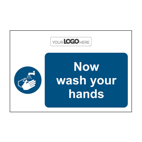 Construction Sign: Now wash your hands - CRX (600 x 400mm)