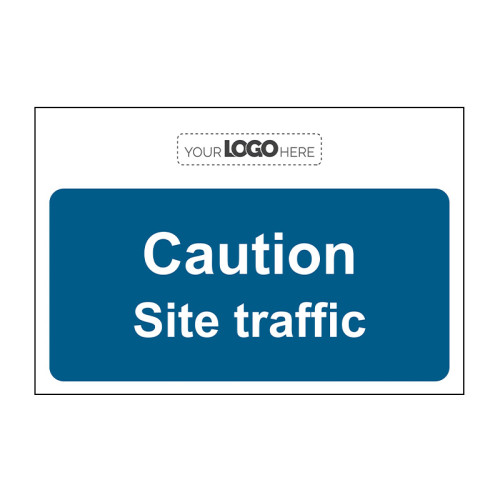 Construction Sign: Caution Site traffic - CRX (600 x 400mm)