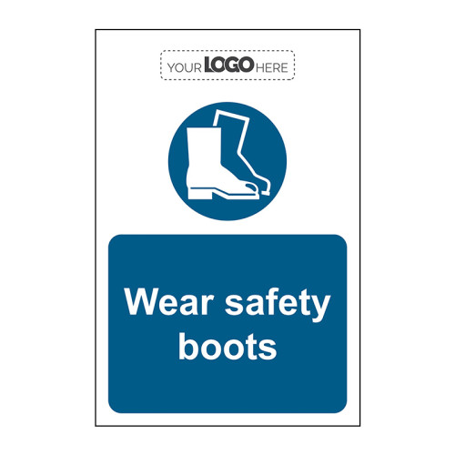 Wear safety sales boots sign