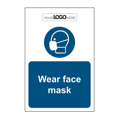 Construction Sign: Wear face mask - CRX (600 x 400mm)