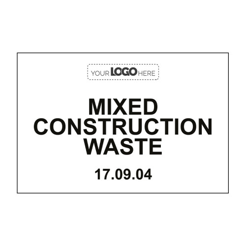 Construction Sign: Mixed construction waste - CRX (600 x 400mm)