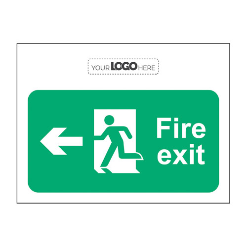 Construction Sign: Fire exit [Arrow left] - CRX (400 x 300mm)