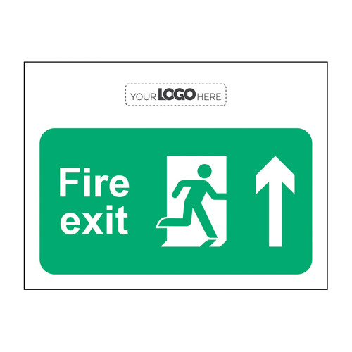 Construction Sign: Fire exit [Arrow up] - CRX (400 x 300mm)