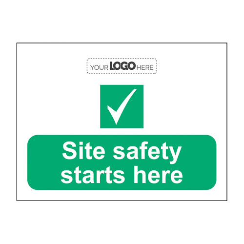 Construction Sign: Site safety starts here - CRX (400 x 300mm)