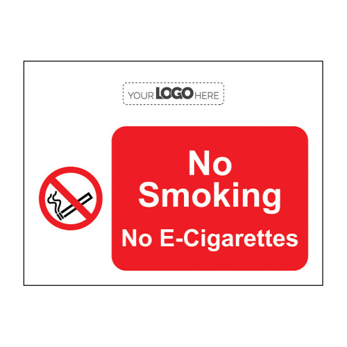 Construction Sign: No smoking & No e-cigarettes - CRX (400 x 300mm)