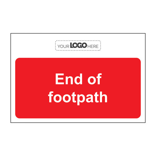 Construction Sign: End of footpath - CRX (600 x 400mm)