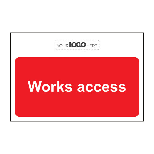 Construction Sign: Works access - CRX (600 x 400mm)