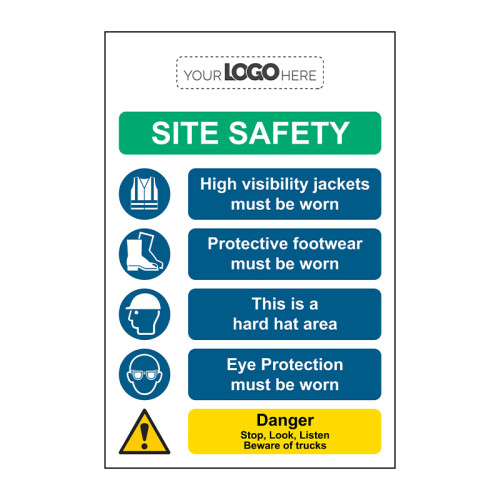 Construction Sign: Site Safety - CRX (400 x 300mm)