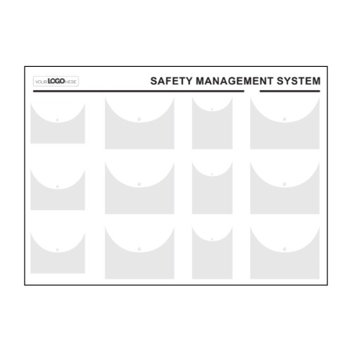 Construction Sign: Safety Management System - ACP (2100 x 1450mm)3mm ACP Board complete with Pockets