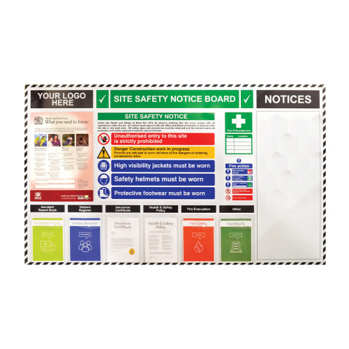 Construction Sign: Site Safety Notice Board - ACP (2000 x 1200mm)