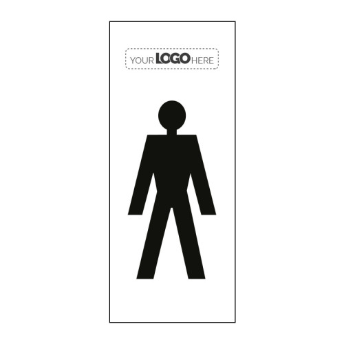 Construction Sign: Gents Symbol - PP (250 x 50mm)