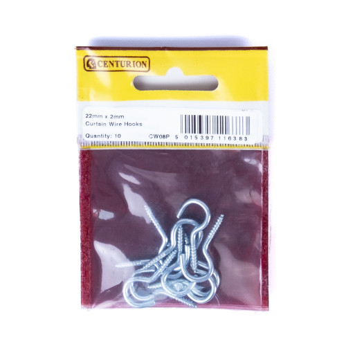 22mm x 2mm Curtain Wire Hooks (Pack of 10)