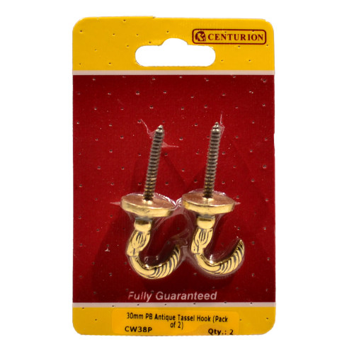 30mm PB Antique Tassel Hook (Pack of 2)