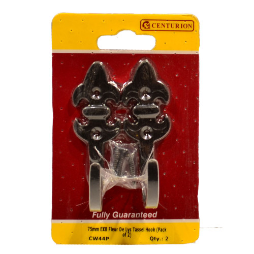 75mm EXB Fleur De Lys Tassel Hook (Pack of 2)