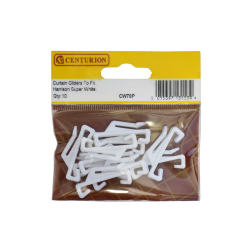 Curtain Gliders To Fit Harrison Super White (Pack of 10)
