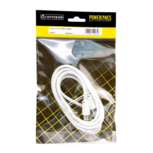 Coaxial TV to Video Cable, 2m