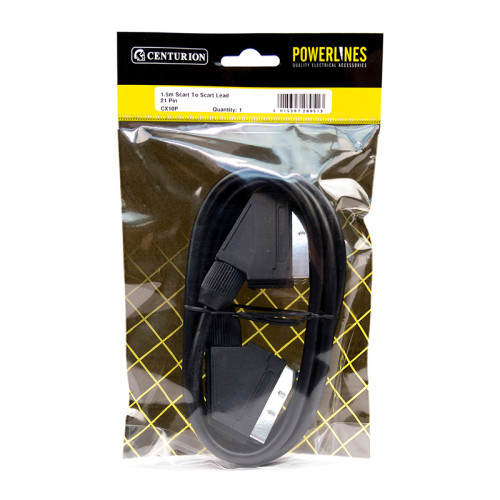 2 in 1 Pin SCART to SCART Lead, 1.5m