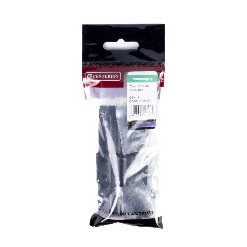 Tower Bolts, Black, 75mm