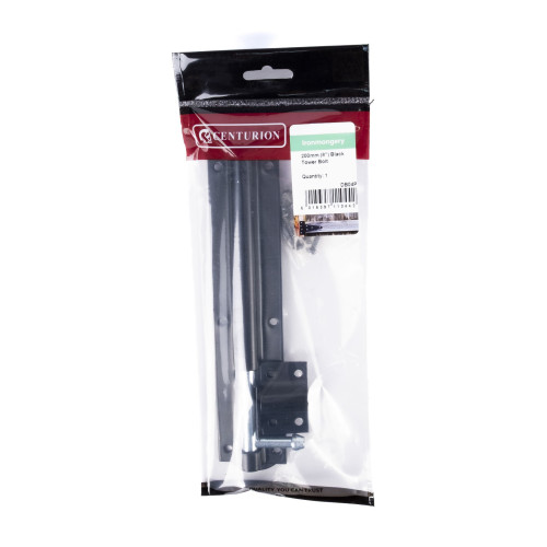 Tower Bolts, Black, 200mm