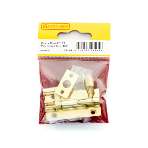 50mm x 25mm (1") PB Wide Necked Barrel Bolt