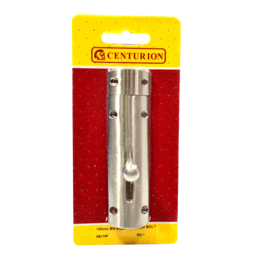 Modern Door Bolt, Brushed Nickel, 100mm