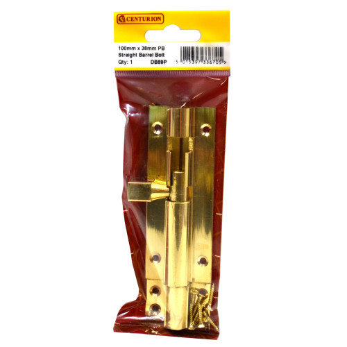 100mm x 38mm (1 1/2") PB Wide Straight Barrel Bolt